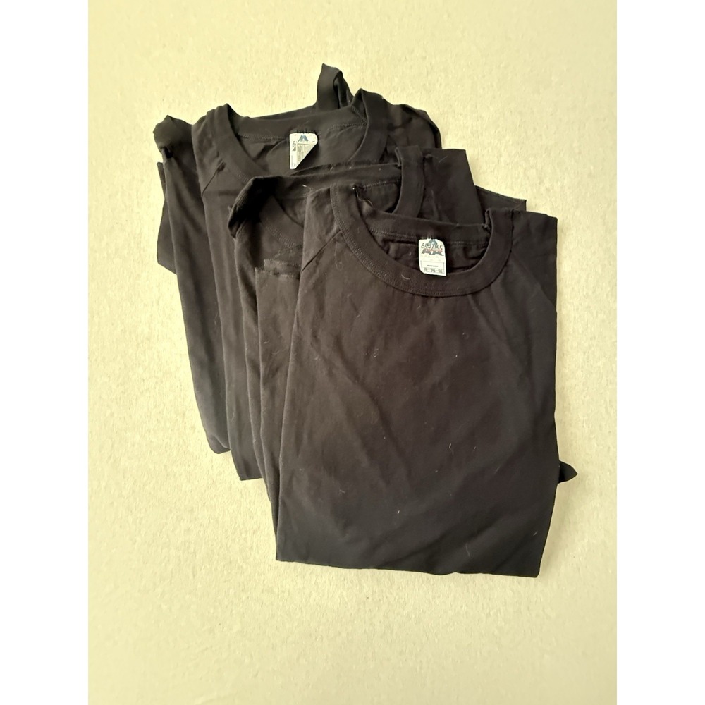 AAA MENS BLACK Style 3/4 Sleeve Tshirts (4 Pack) Size 3X